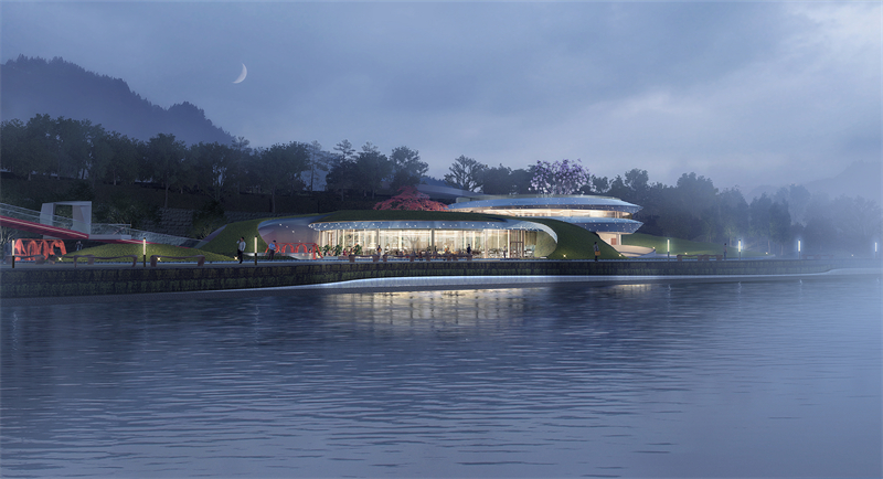 汉源滨江康养小镇景观综合体